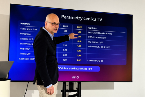 Firemní prezentace parametrů ceníku TV